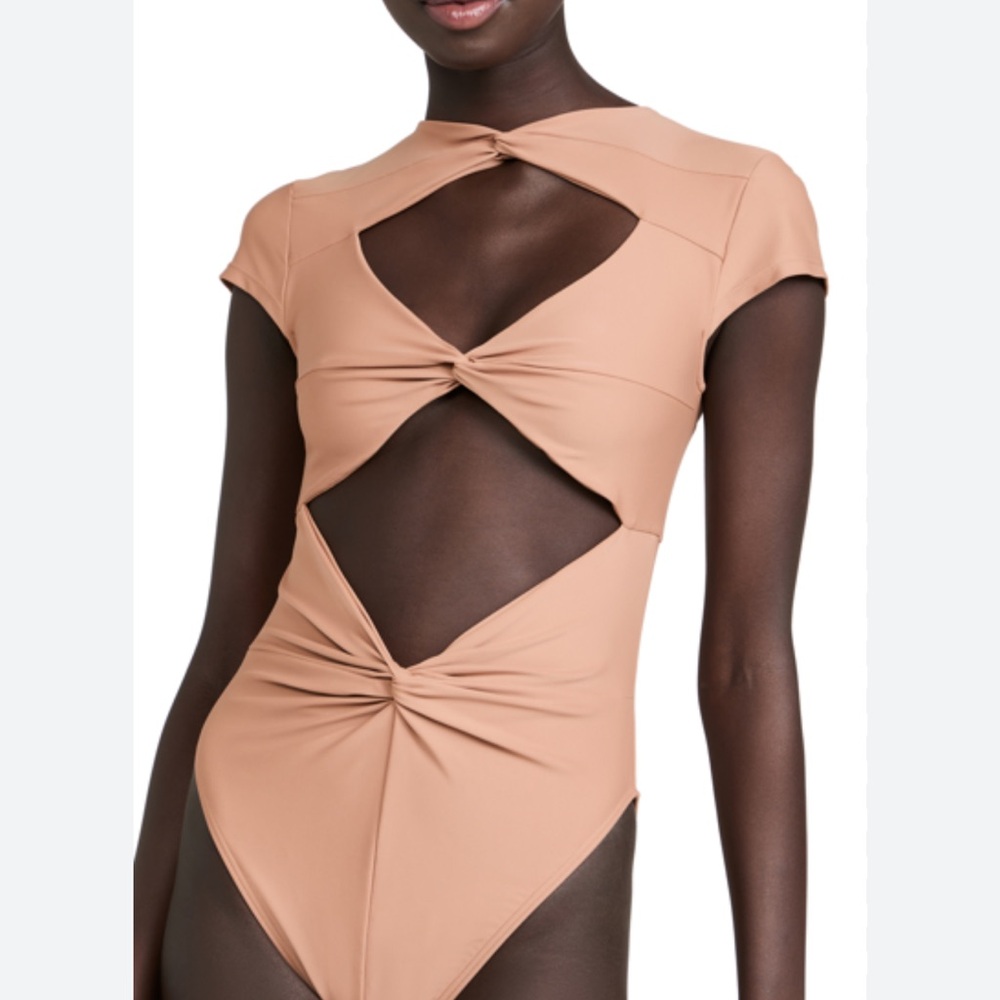 Andrea Iyamah Tan One Piece Swimsuit